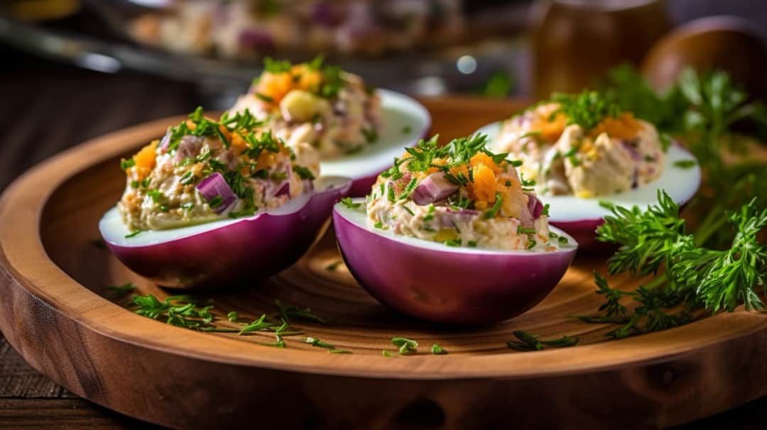 Jajka faszerowane - przepis, nadzienie, faszerowane jajka